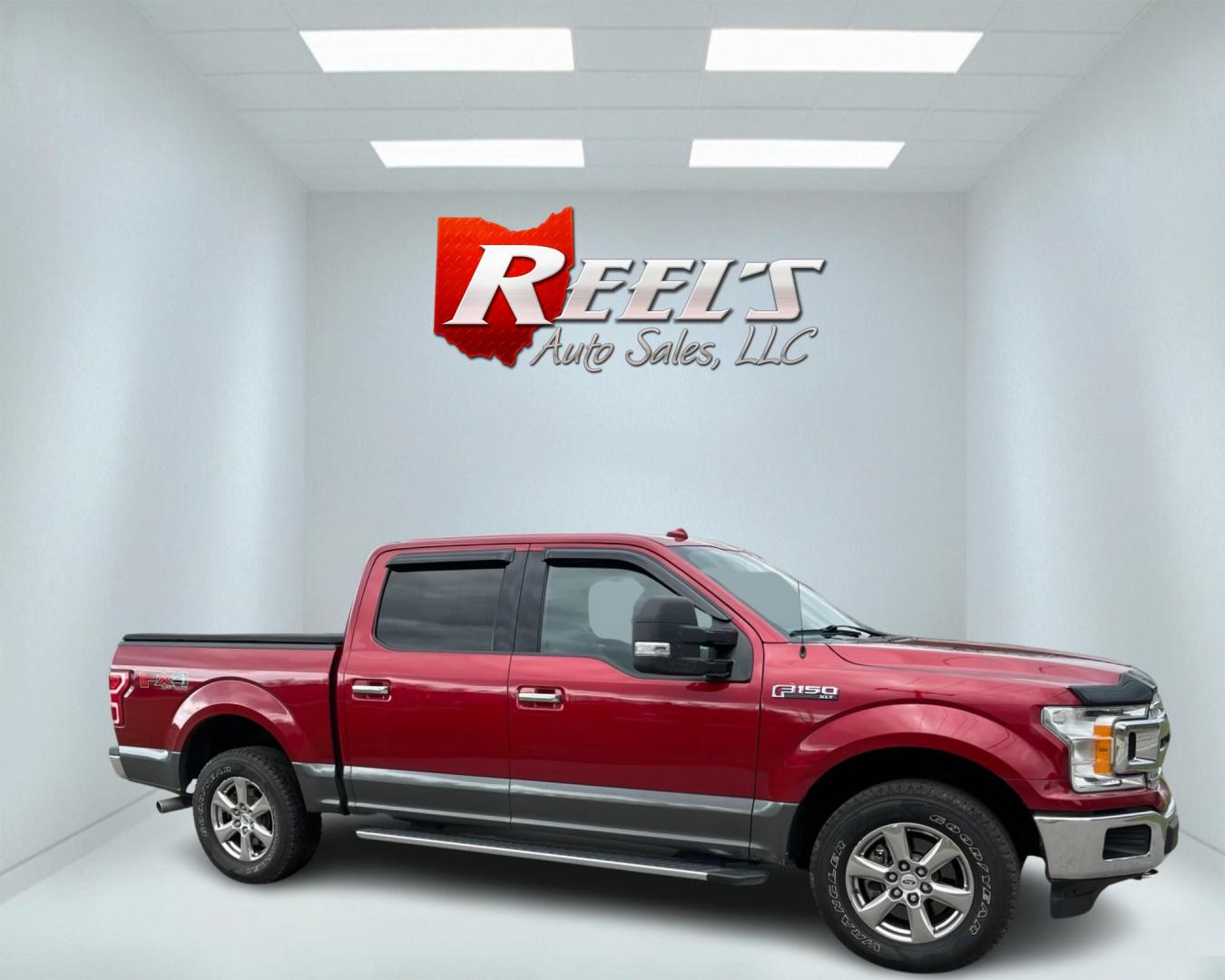 2018 Red /Gray Ford F-150 XLT SuperCrew 5.5-ft. Bed 4WD (1FTEW1EP7JF) with an 2.7L V6 DOHC 24V TWIN TURBO engine, 10 Speed Auto transmission, located at 11115 Chardon Rd. , Chardon, OH, 44024, (440) 214-9705, 41.580246, -81.241943 - Photo#3